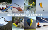 Rafting, canyoning, skydiving, paragliding, helicopter flight, flight an helicopter, flight simulator, ballooning, dog sledding, canoeing, sup