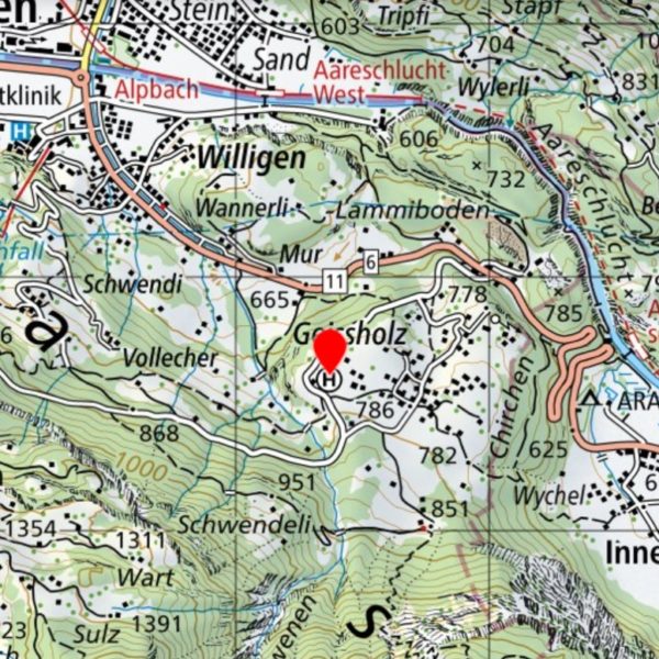 Treffpunkt am Schattenhalb Hubschrauberlandeplatz für einen Hubschrauberflug zum Wetterhorn und Rosenlaui-Gletscher
