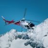 Helicopter flight to the Diablerets glacier