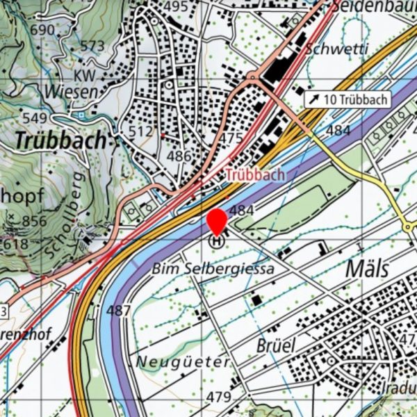 Lieu de rendez-vous à Balzers pour un vol en hélicoptère sur le Liechtenstein