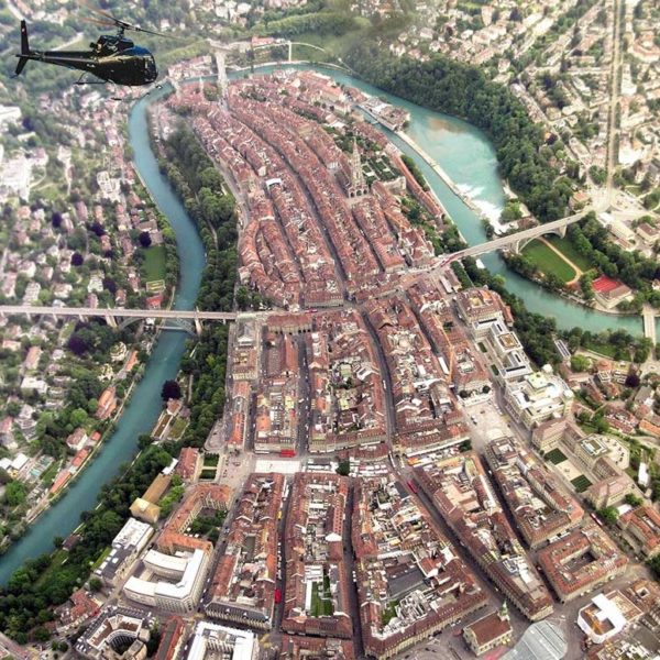 Helikopterflug über Bern von Bern-Belp aus