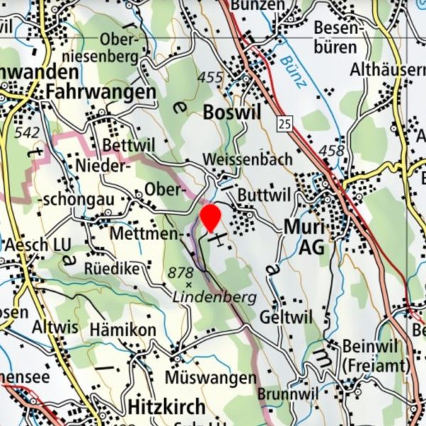 Meeting point in Buttwil for a flight to Titlis