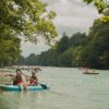 Funyak- oder Ducky-Kanu auf dem Rhein