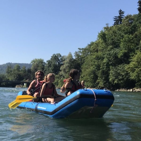Funyak entre Bremgarten et Mellingen sur La Reuss