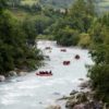 Easy rafting on the Rhône between Chippis and St. Léonard