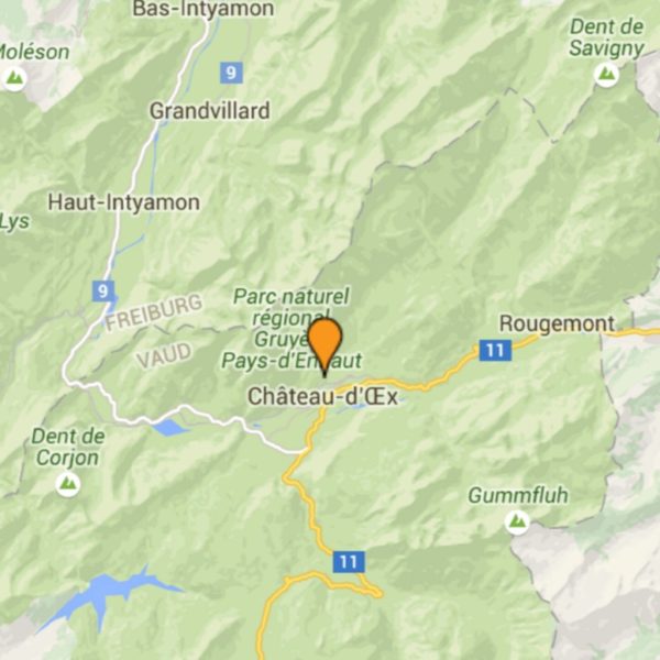Punto d'incontro a Château d'Oex per un volo in parapendio tandem