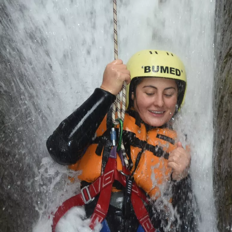 Rappel in the Chli schliere canyon