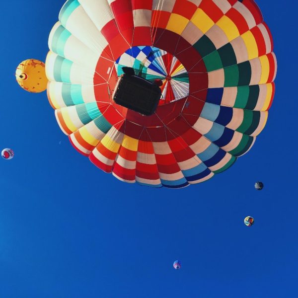 Hot-air balloon take-off in the Jura