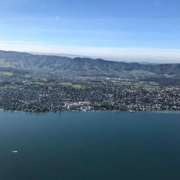 Hot-air balloon flight over Lake Zurich