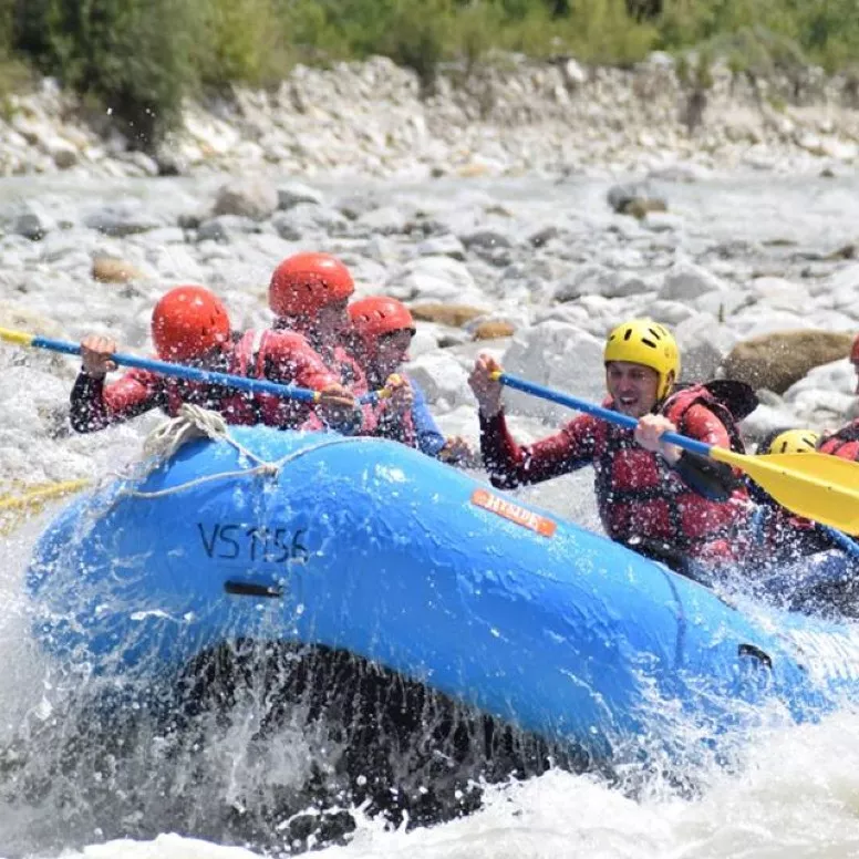 Rafting on the Visp in Valais