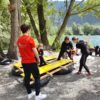Raft building in the Valais