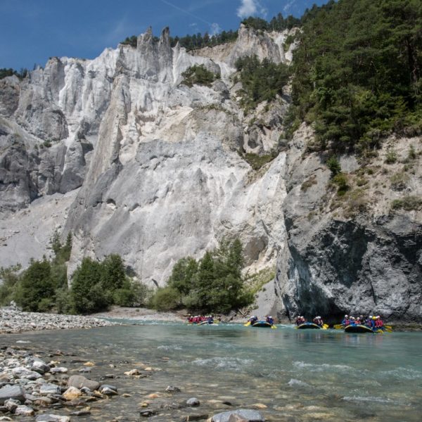 Rafting exclusif sur le Rhin dans les Grisons entre Ilanz et Reichenau